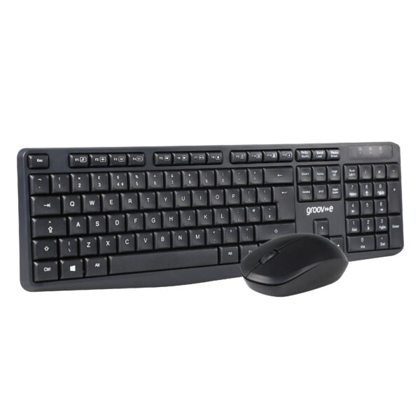 Groov-e GVPC14BK Wireless Full Size Keyboard & Mouse Set - Black