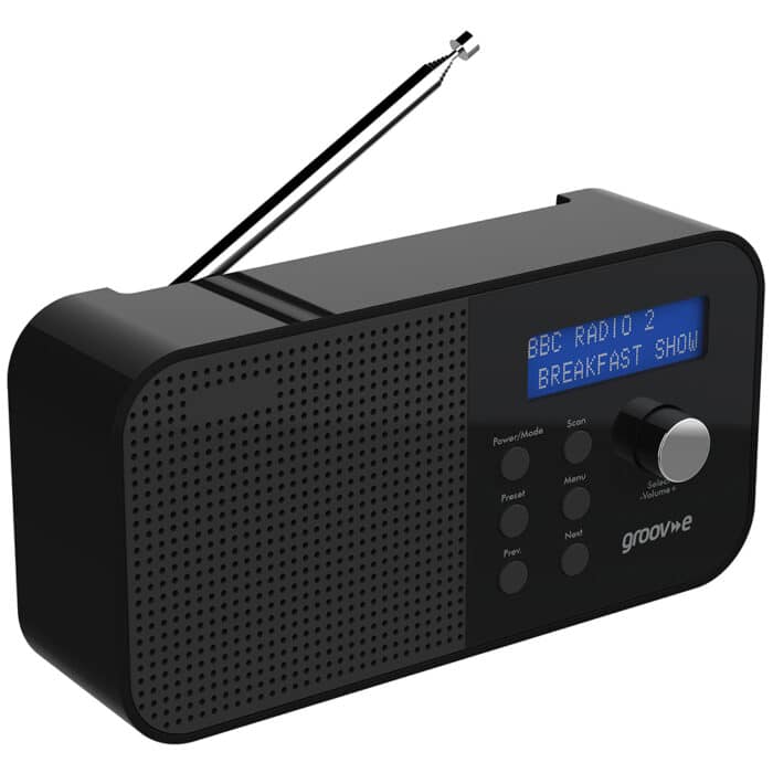 Groov-e GVDR04/BK Venice Portable DAB/FM Digital Radio with Bluetooth - Black - Image 2