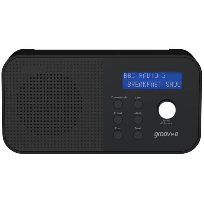 Groov-e GVDR04/BK Venice Portable DAB/FM Digital Radio with Bluetooth - Black - Image 3