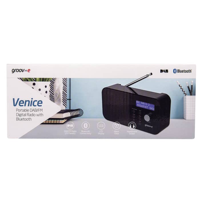 Groov-e GVDR04/BK Venice Portable DAB/FM Digital Radio with Bluetooth - Black - Image 5
