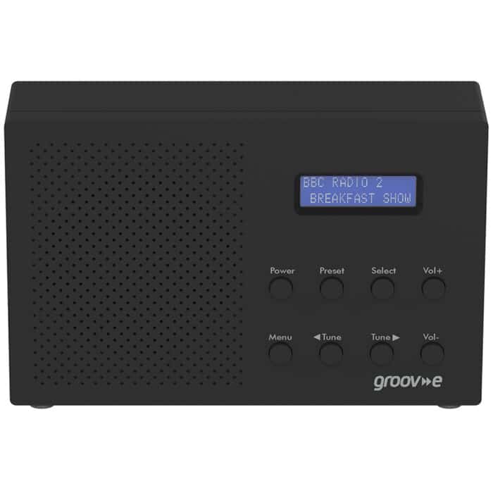 Groov-e GVDR03/BK Paris Portable DAB/FM Digital Radio with Bluetooth - Black - Image 2