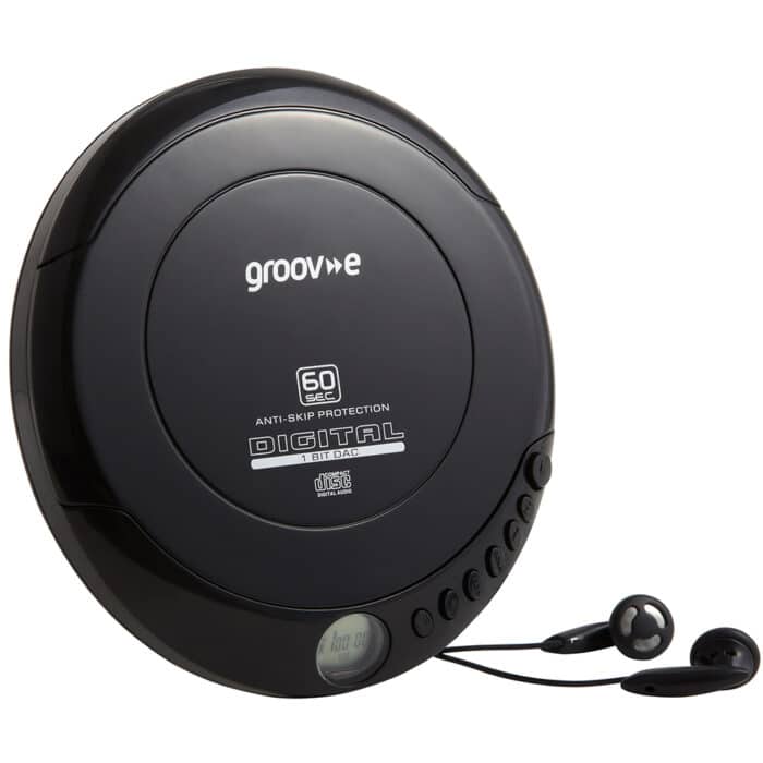 Groov-e GVPS110/BK Retro Series Personal CD Player - Black - Image 2