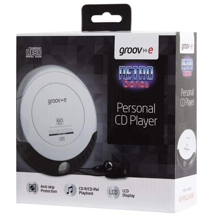 Groov-e GVPS110/SR Retro Series Personal CD Player - Silver - Image 3