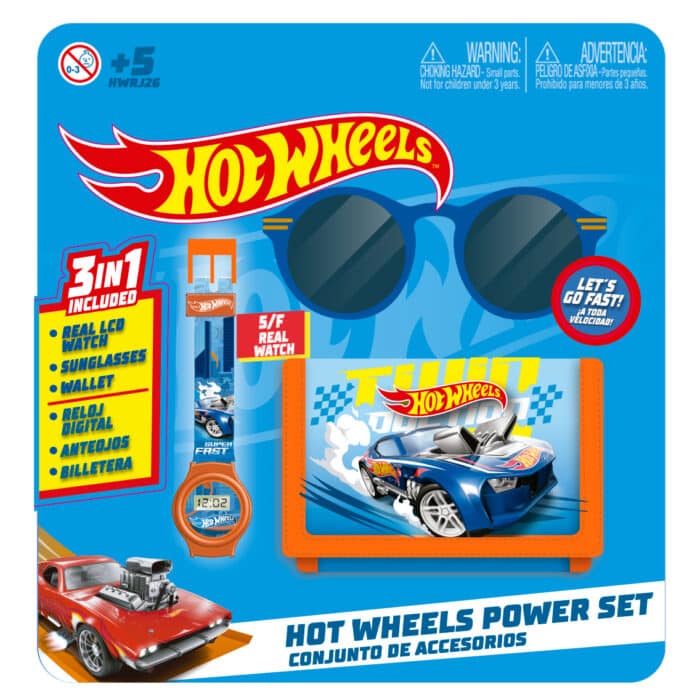 Hot Wheels HWRJ26 3-in-1 Giftset with Watch, Sunglasses and Wallet