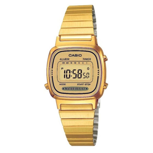 Casio LA670WEGA/9 Ladies Gold Plated Digital Watch