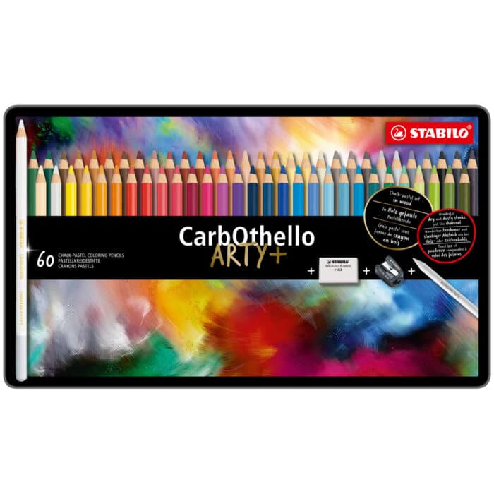 Stabilo 9. Chalk-Pastel Pencil Carbothello Arty+ Tin Of 60 - Assorted Colours