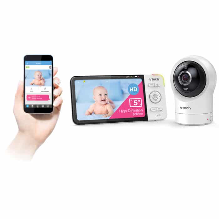 Vtech VHRM5764HD Digital Wifi Baby Monitor 5in Colour Screen with Infrared Night Vision - Image 2