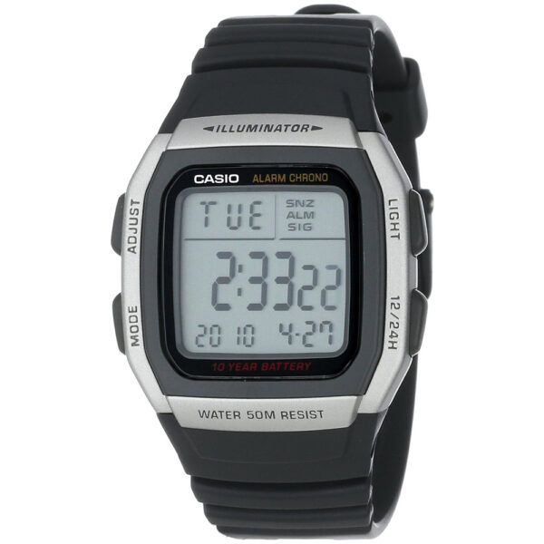 Casio W-96H-1AVES Digital Watch with Extended Battery Life Timer