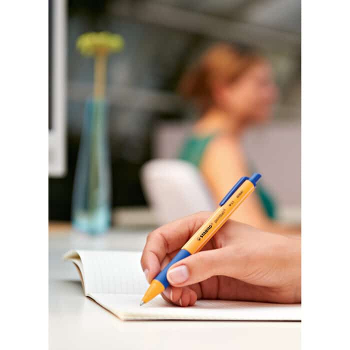 Stabilo B-43714-10 Pointball Ballpoint Pen - Blue/Black - Image 4