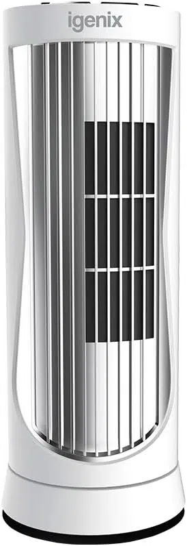 Igenix DF0022WH 12 Inch Mini Tower Fan with 8 Hour Time, White