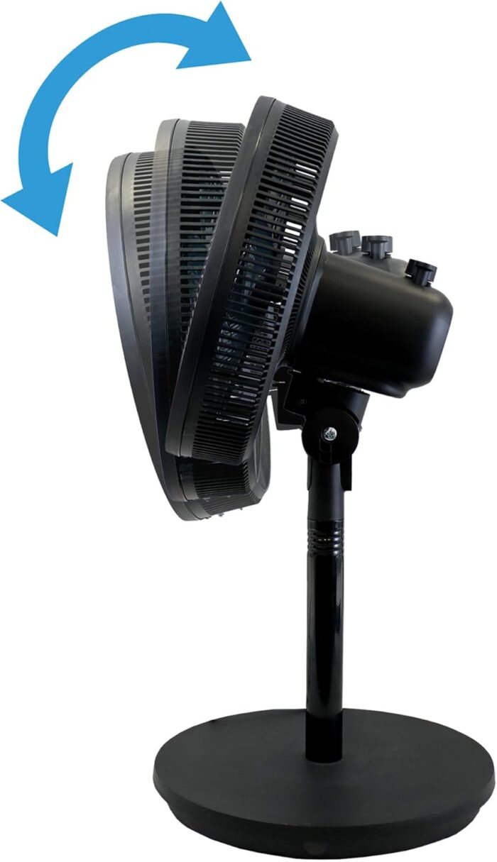 Igenix IGFP012B 12 Inch 7 Bladed Pedestal Fan Black - Image 3