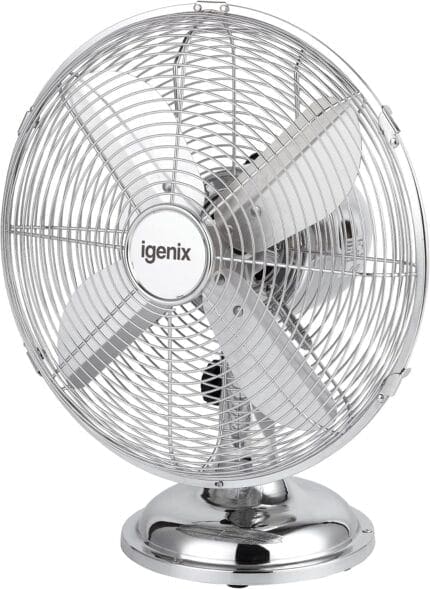 Igenix DF1250 12 Inch Retro Desk Fan Chrome