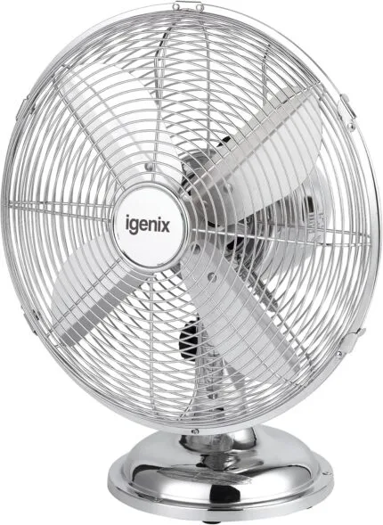 Igenix DF1250 12 Inch Retro Desk Fan Chrome
