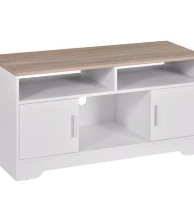 Homcom Home Office 42" TV Stand Storage Unit w/ Cabinets Shelves Living Room