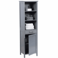 Greenhurst Tall Storage Cabinet Grey Perfect for Any Room