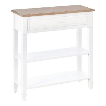 Homcom MDF Wide Drawer Console Table White