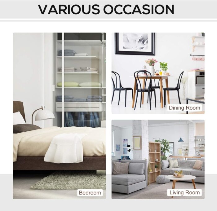 Homcom Side Cabinet Nightstand Home Organizer: Elegant Espresso Finish - Image 10