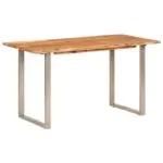 Homcom Dining Table Farmhouse Kitchen Table W Wood Frame for Dining Room
