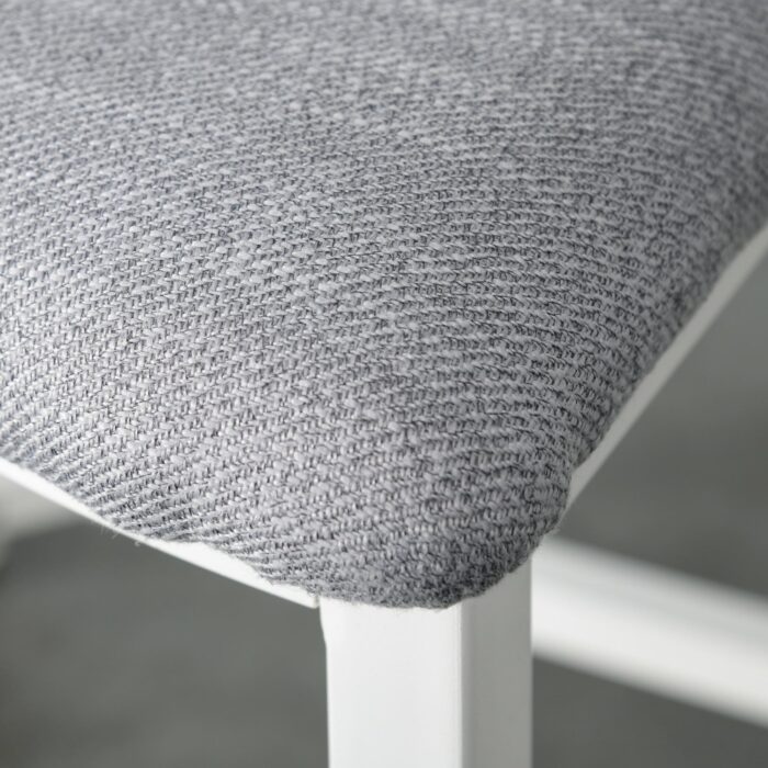 Homcom Modern Round Dining Table Set with 4 Upholstered Stools for Dining Room - Image 7