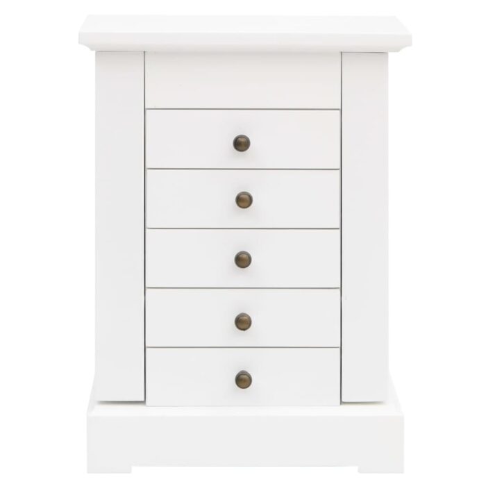 vidaXL Jewellry Case with Mirror MDF 25x13.5x34 cm - Image 3