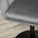 Close up of Grey Fabric on Homcom Swivel Bar Stool with Visible Stitching Details