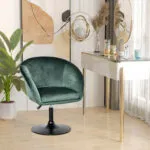 Homcom Green Fabric Swivel Bar Stool in a Stylish Room with Modern Decor