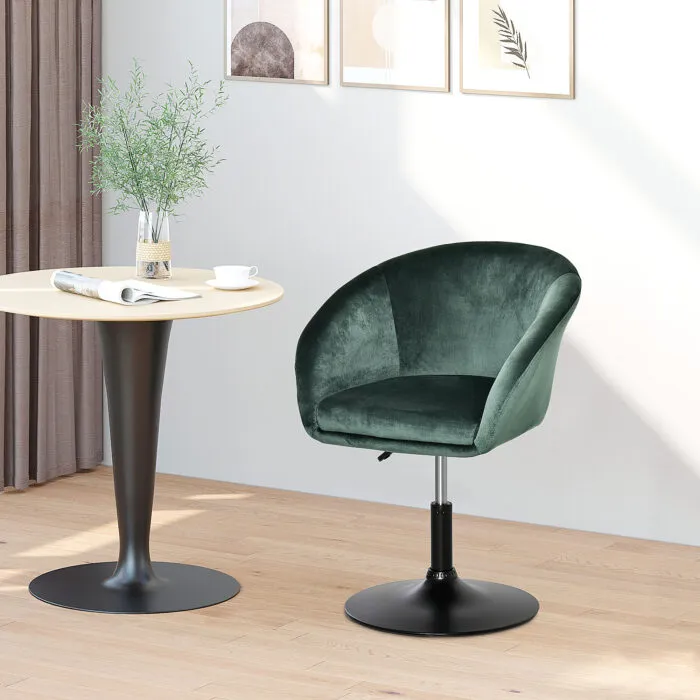 Green Homcom Swivel Bar Stool in a Stylish Living Space with Minimalist Decor