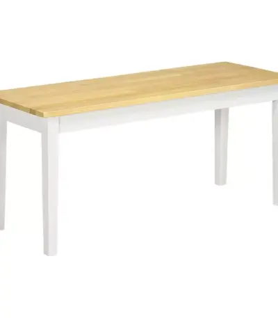 Wooden bench indoors, seating for kitchen, indoor wood bench, dining wooden bench.
