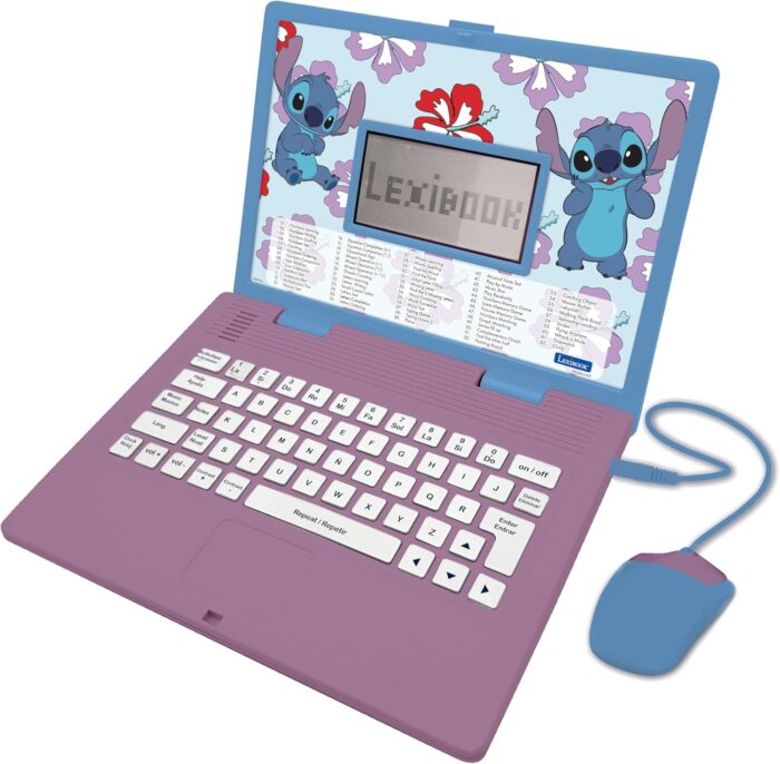 Disney Stitch Bilingual Educational Laptop with 124 Activities - Fun Learning for Kids