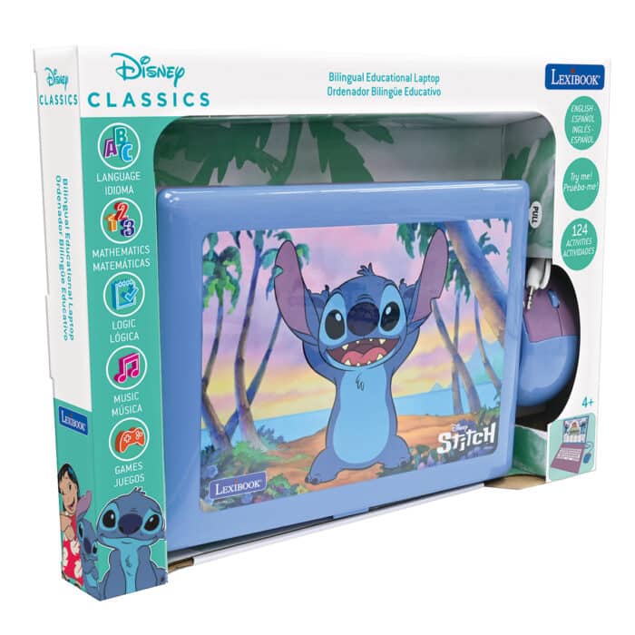 Disney Stitch Bilingual Educational Laptop with 124 Activities - Fun Learning for Kids - Image 3