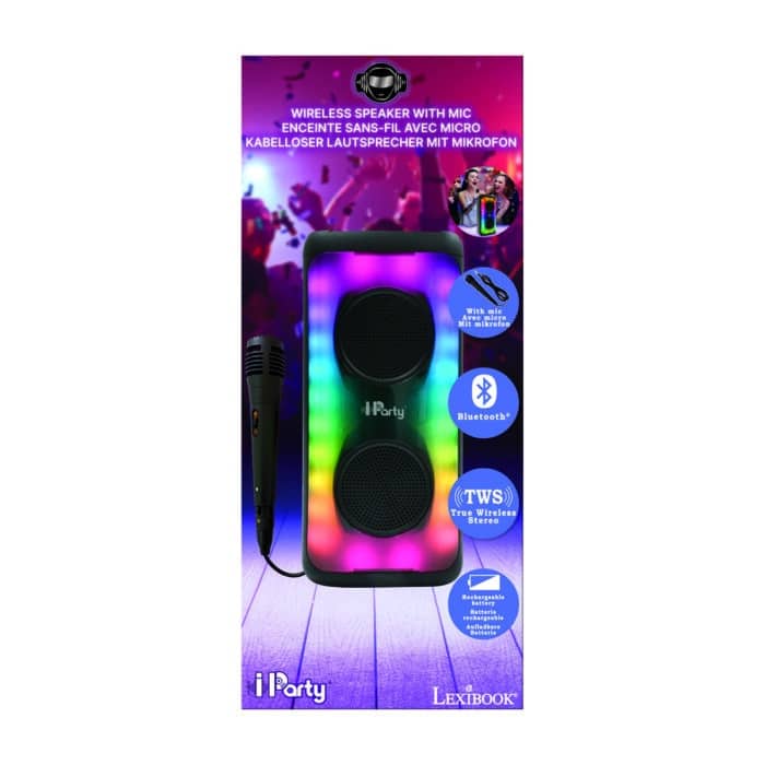 Lexibook K8330 Flame Bluetooth Speaker with Mic and Party Lights - Ultimate Sound and Light Show Experience - Image 4