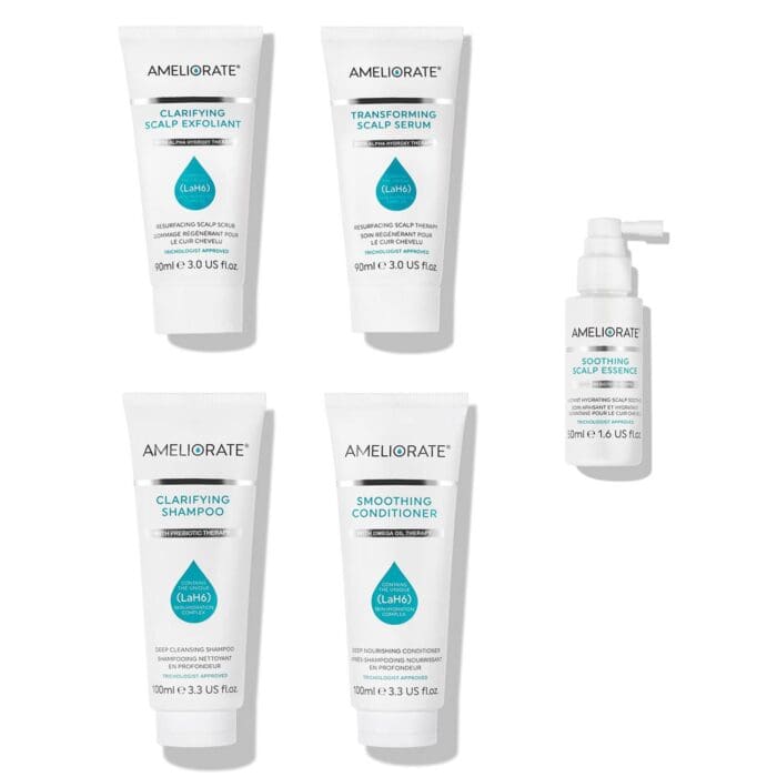 Ameliorate Scalp Care Regime Kit - 5 Pieces (1 x 100ml Shampoo 1 x 100ml Conditioner 1 x 90ml Scalp Exfoliant 1 x 90ml Scalp Serum 1 x 50ml Scalp Essence) - Image 2
