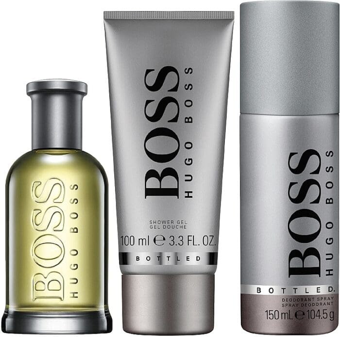 Hugo Boss Boss Bottled Gift Set 100ml EDT + 100ml Shower Gel + 150ml Deodorant Spray - Image 2
