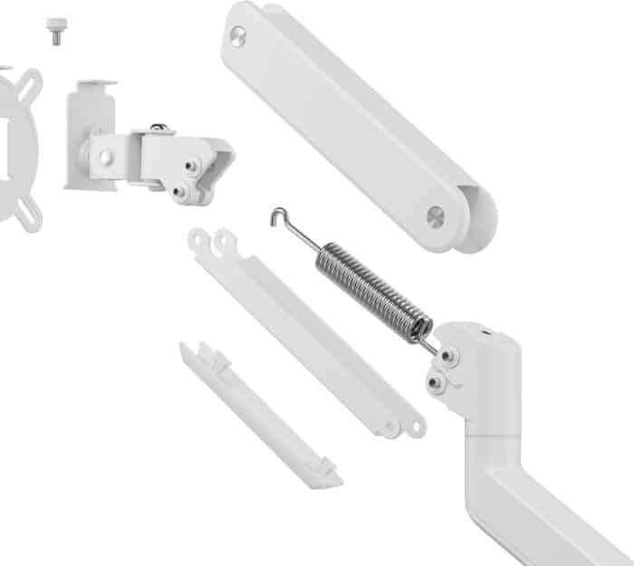 One For All DM4120 Solid Line Single Monitor Mount - White - Image 3