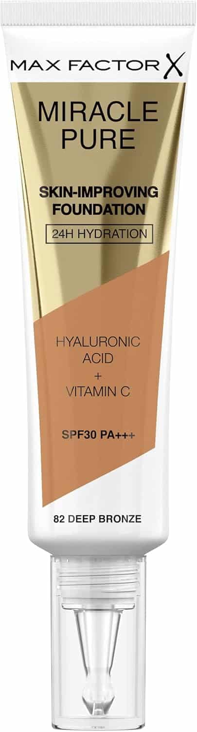Max Factor Miracle Pure Skin-Improving Foundation SPF30 30ml - 82 Deep Bronze