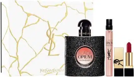 Yves Saint Laurent Black Opium Gift Set 50ml EDP + 10ml EDP + Mini Rouge Pur Couture Lipstick - Rouge Muse