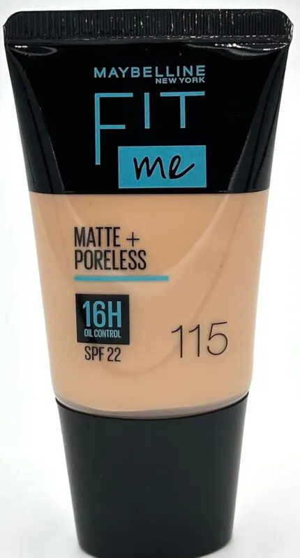 Maybelline Fit Me Matte & Poreless Foundation SPF22 18ml - 115 Ivory