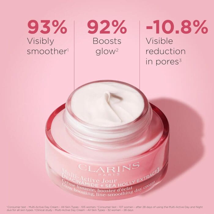 Clarins Multi Active Glow Boosting Line-Smoothing Day Cream 50ml - Image 3