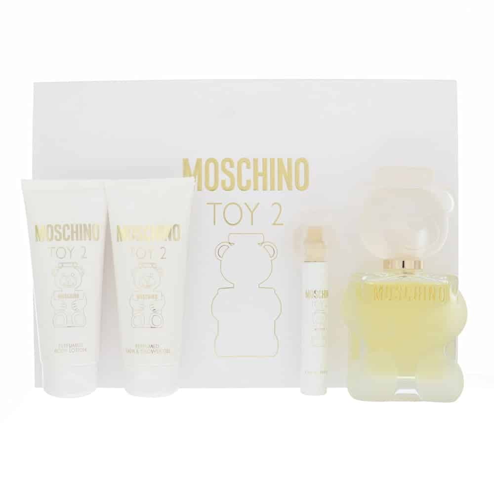 750f7971-db98-4fc7-9f83-f93514f83b0f.cefcd1b0b6b439c3d166468d8c5d448b Moschino Toy 2 Gift Set 100ml EDP + 10ml EDP + 100ml Shower Gel + 100ml Body Lotion - Image 1