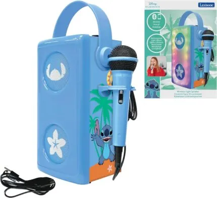 Disney Stitch Luminous Bluetooth Speakers with Lights - Lexibook BTP185DZ