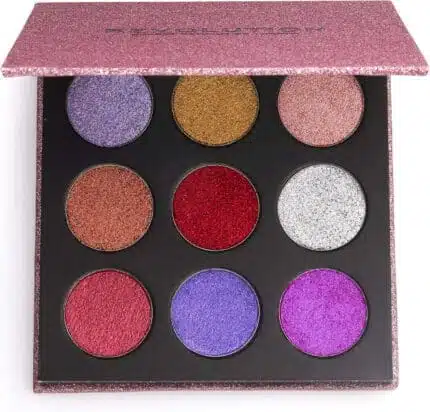 Makeup Revolution Pressed Glitter Eyeshadow Palette 9 x 1.5g - Diva