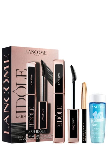 Lancome Lash Id?le Gift Set 8ml Lash Id?le Mascara 01 Glossy Black +  0.7g Le Crayon Kh?l Eyeliner Pencil Mini 01 Noir + 30ml Bi-Facil Eye Makeup Remover
