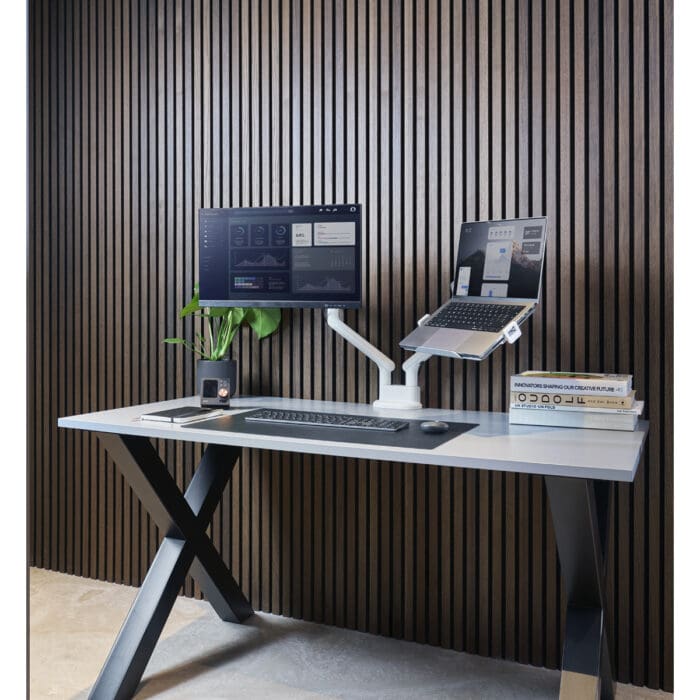 One For All Premium Laptop Holder - White/Silver DM0030 - Image 4