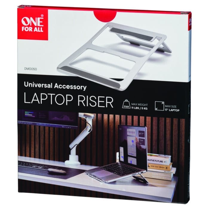 One For All Laptop Riser - White/Silver DM0050 - Image 4