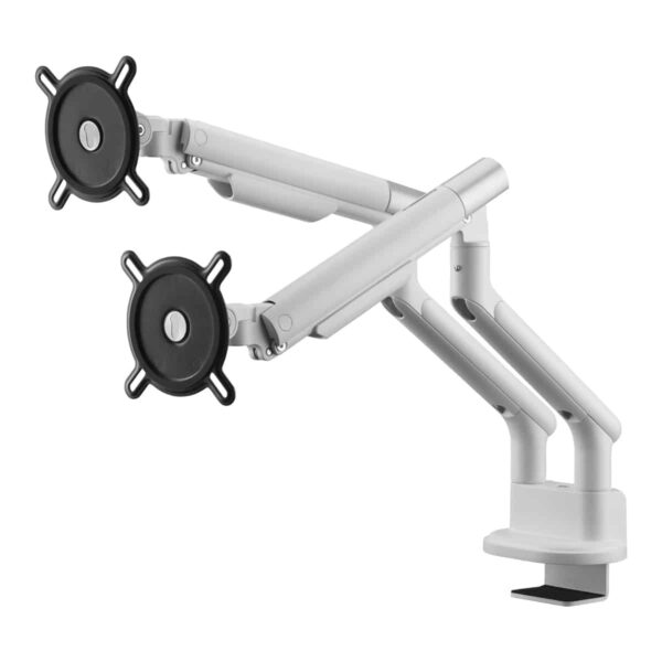 One For All DM7220 Design Line Dual Monitor Mount - White/Silver - Image 2