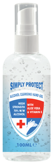 Simply Protect Alcohol Cleansing Hand Gel 100ml