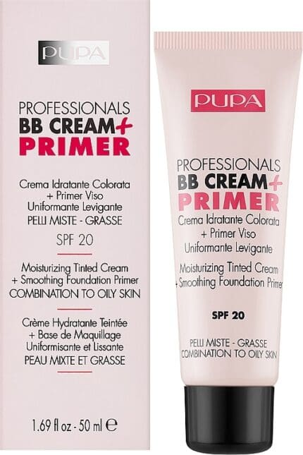 Pupa Professionals BB Cream + Primer For All Skin Types SPF20 50ml - 001 Nude