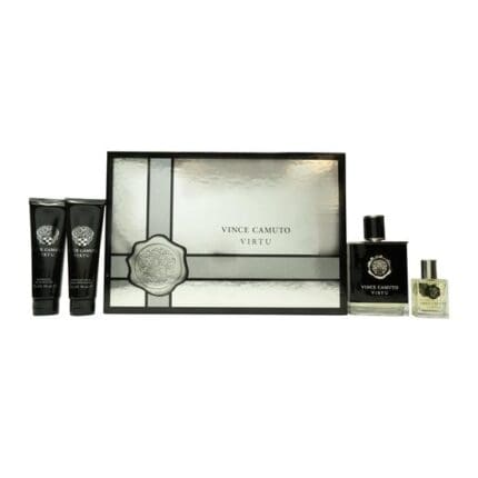Vince Camuto Virtu Gift Set 100ml EDT + 15ml EDT + 90ml Aftershave Balm + 90ml Shower Gel
