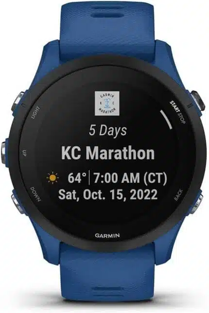 Garmin Forerunner 255 GPS Running Smartwatch in Tidal Blue - Track Your Runs with Precision