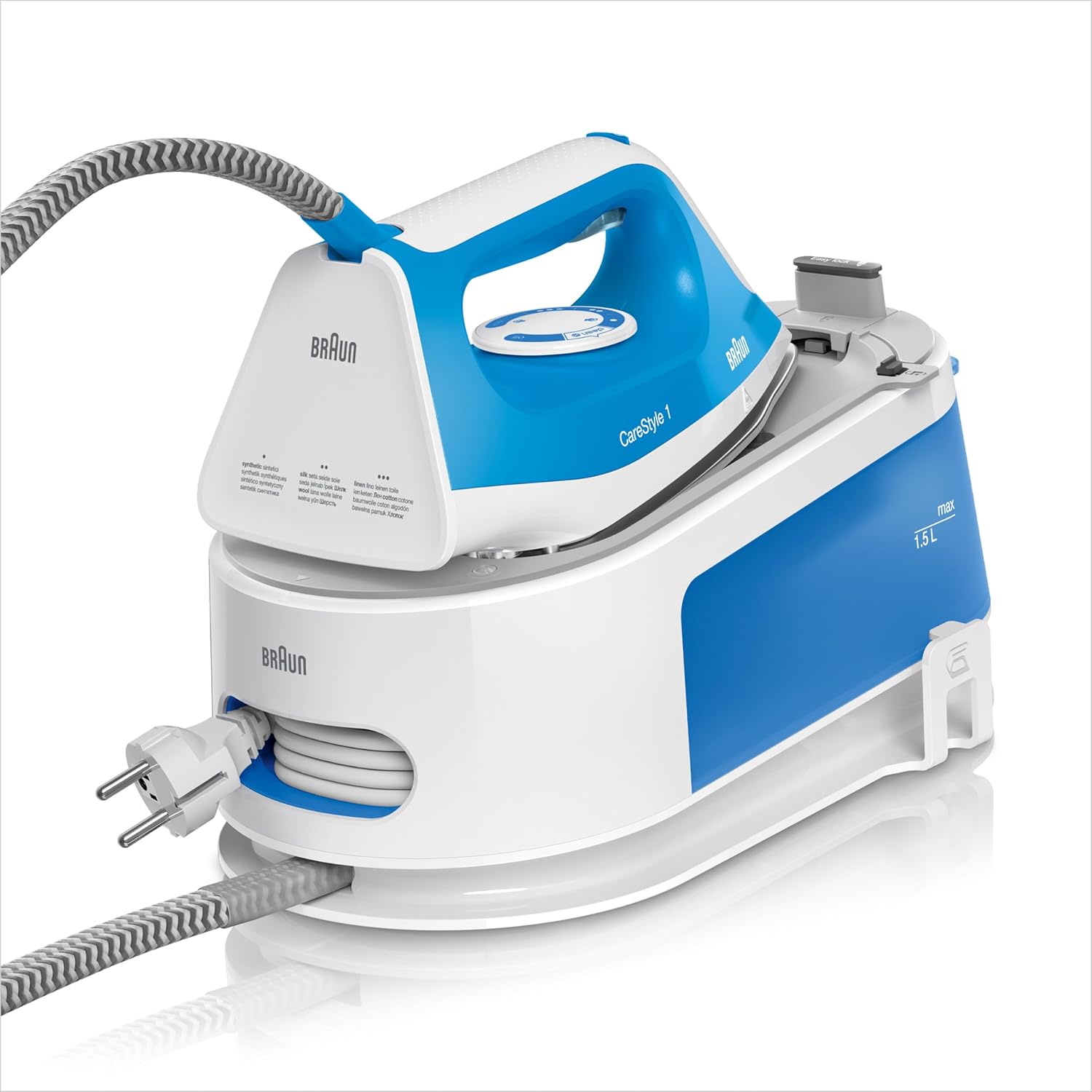 71HN-t4N8oL._AC_SL1500_ Braun IS1012BL 5.5 Bar Carestyle 1 Steam Iron Blue - Image 1